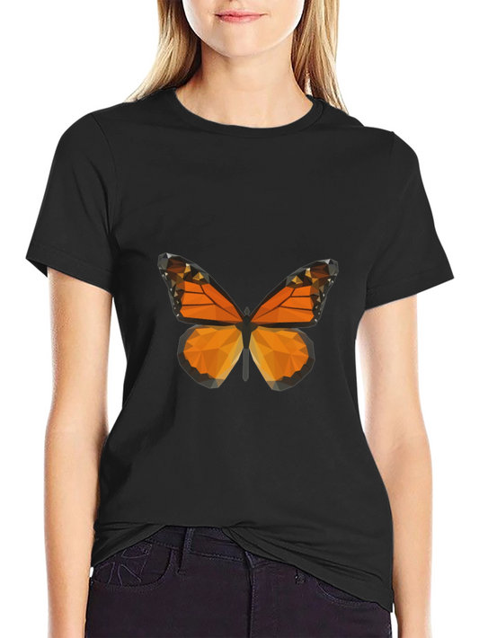 Geometric Butterfly Graphic Tee - Modern Casual Style