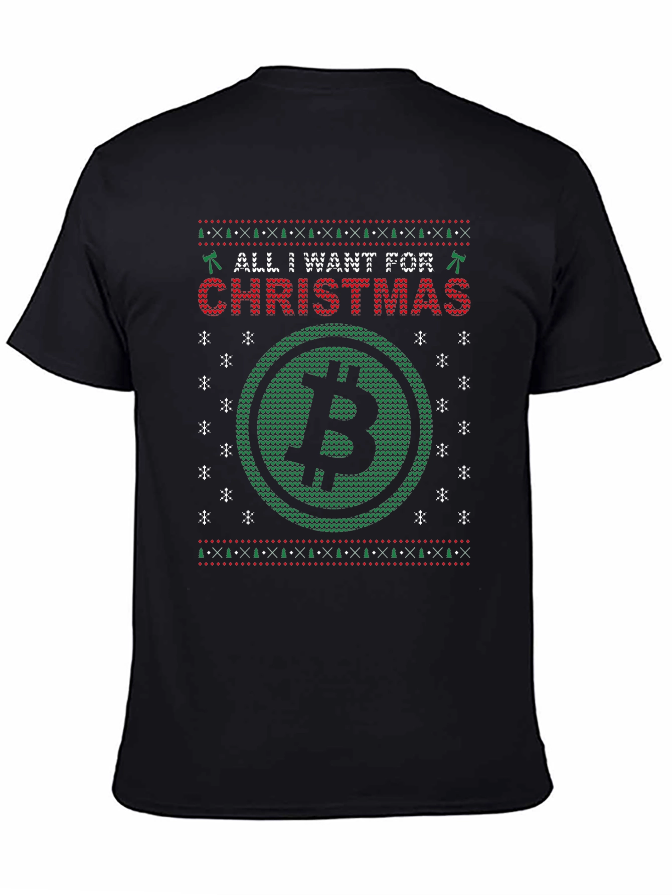 Bitcoin Christmas Sweater T-Shirt - Crypto Holiday Tee