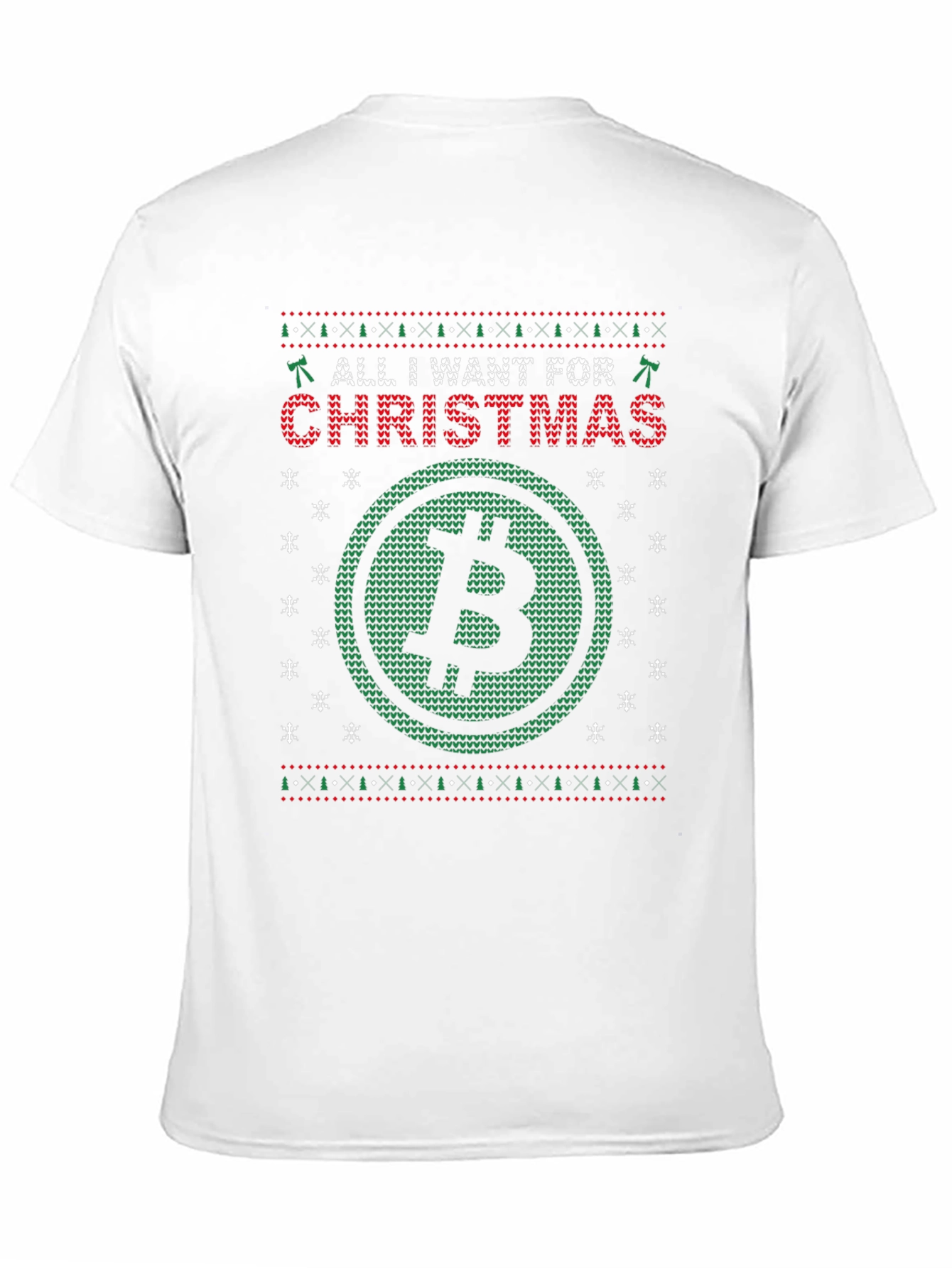 Bitcoin Christmas Sweater T-Shirt - Crypto Holiday Tee
