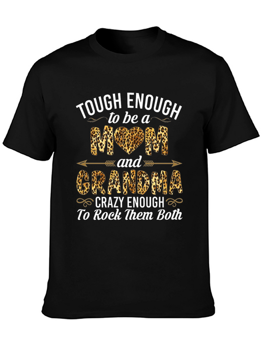 Tough Enough Mom & Grandma Leopard Print T-Shirt