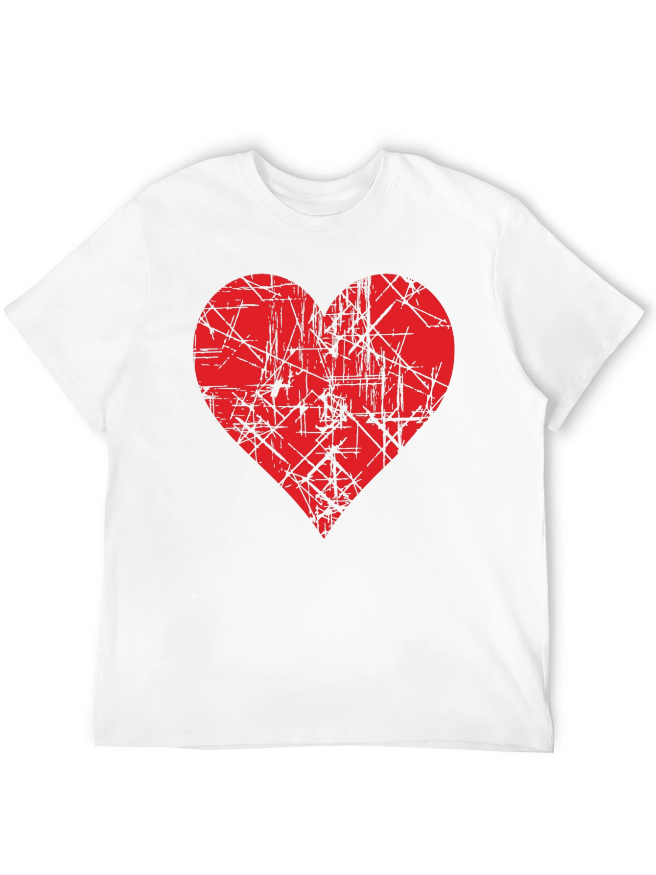 Red Heart Graphic Black T-Shirt