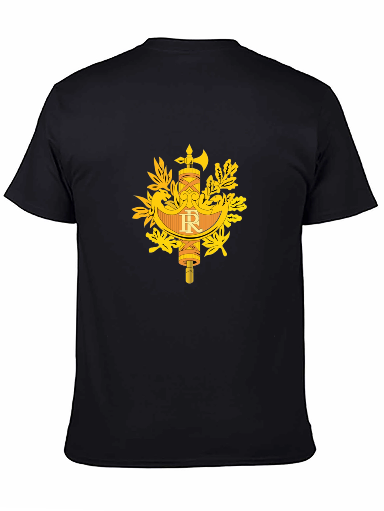 French Republic Symbol Black T-Shirt