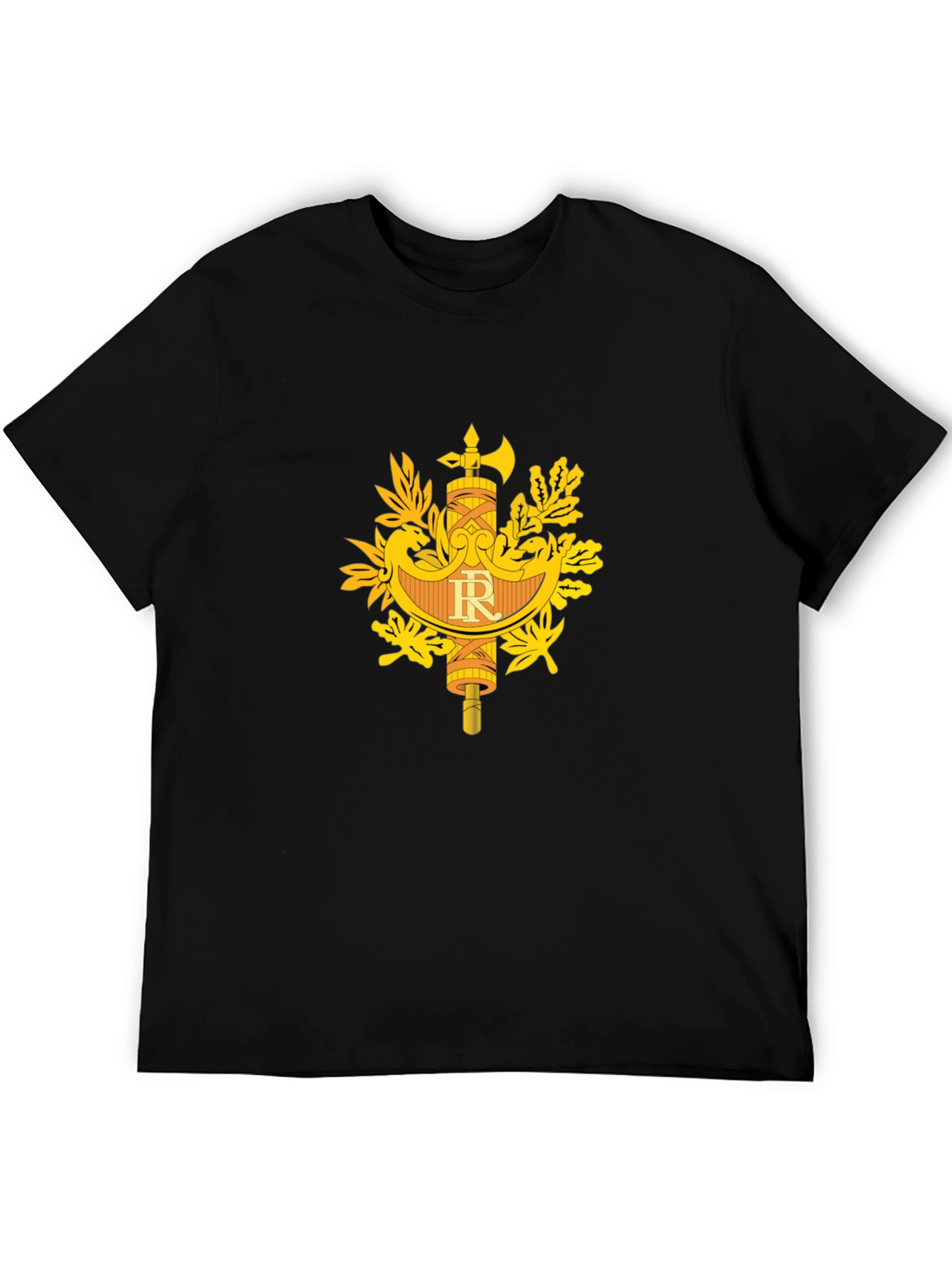 French Republic Symbol Black T-Shirt