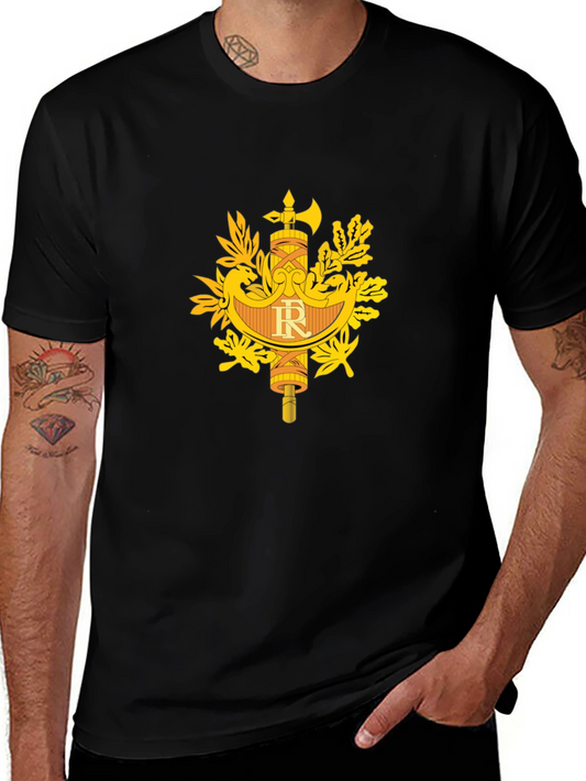 French Republic Symbol Black T-Shirt