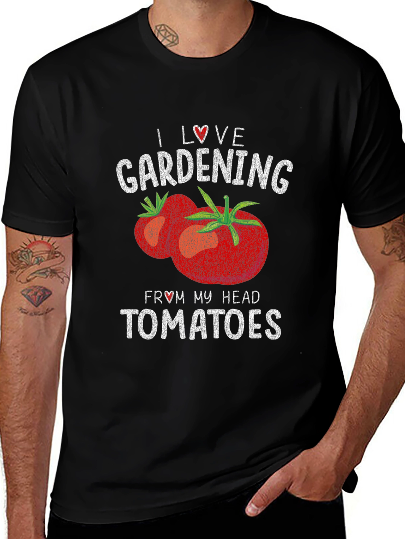 I Love Gardening From My Head Tomatoes T-Shirt