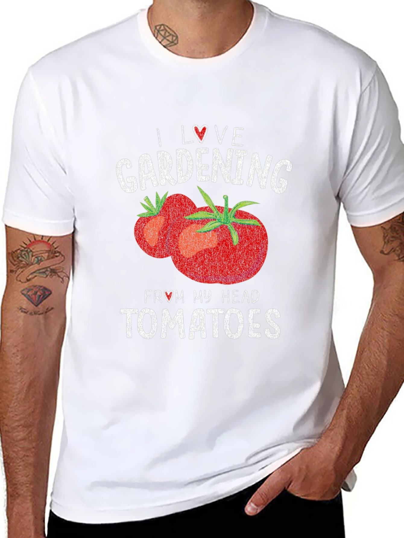 I Love Gardening From My Head Tomatoes T-Shirt