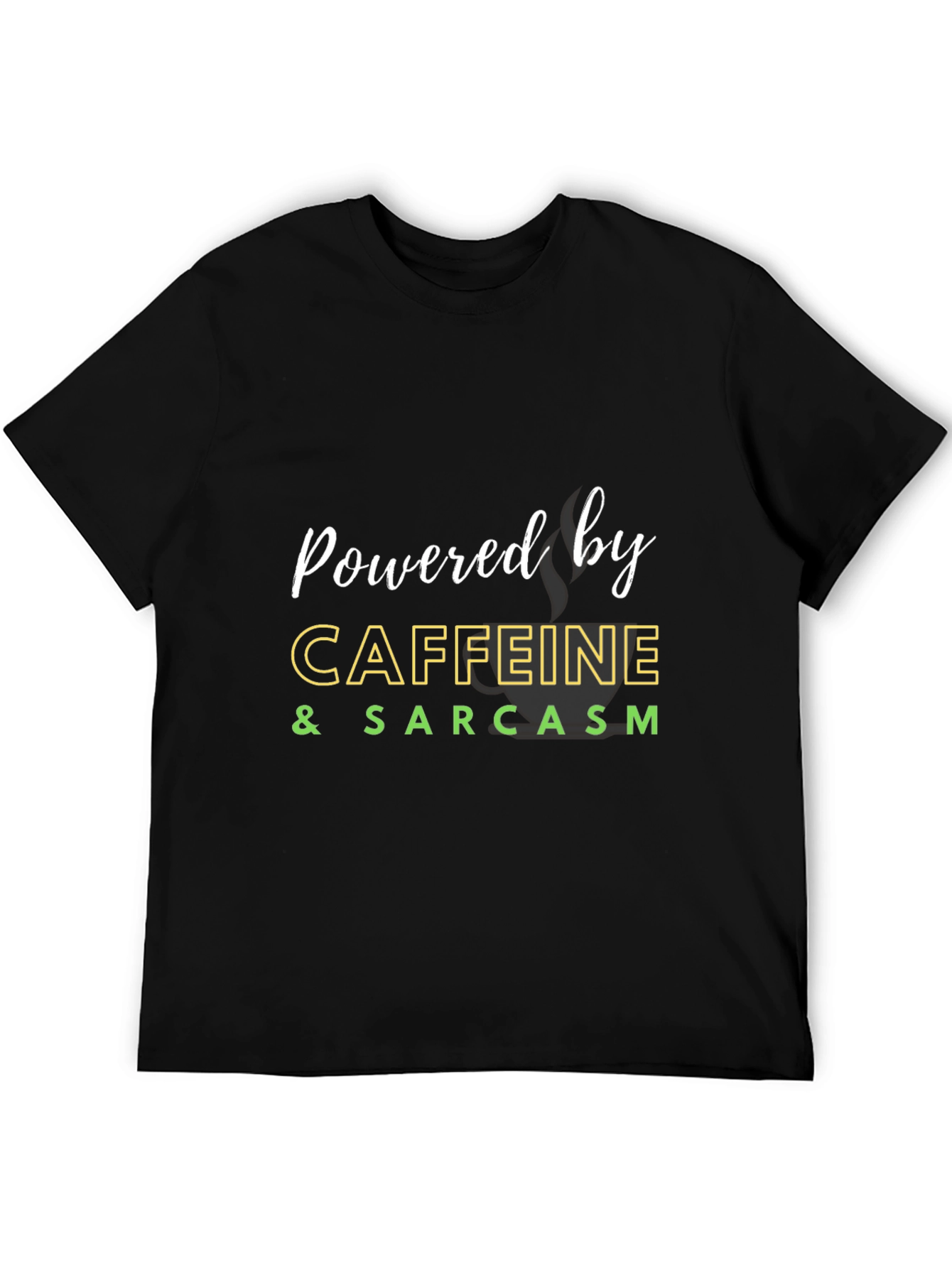 Caffeine & Sarcasm Black T-Shirt
