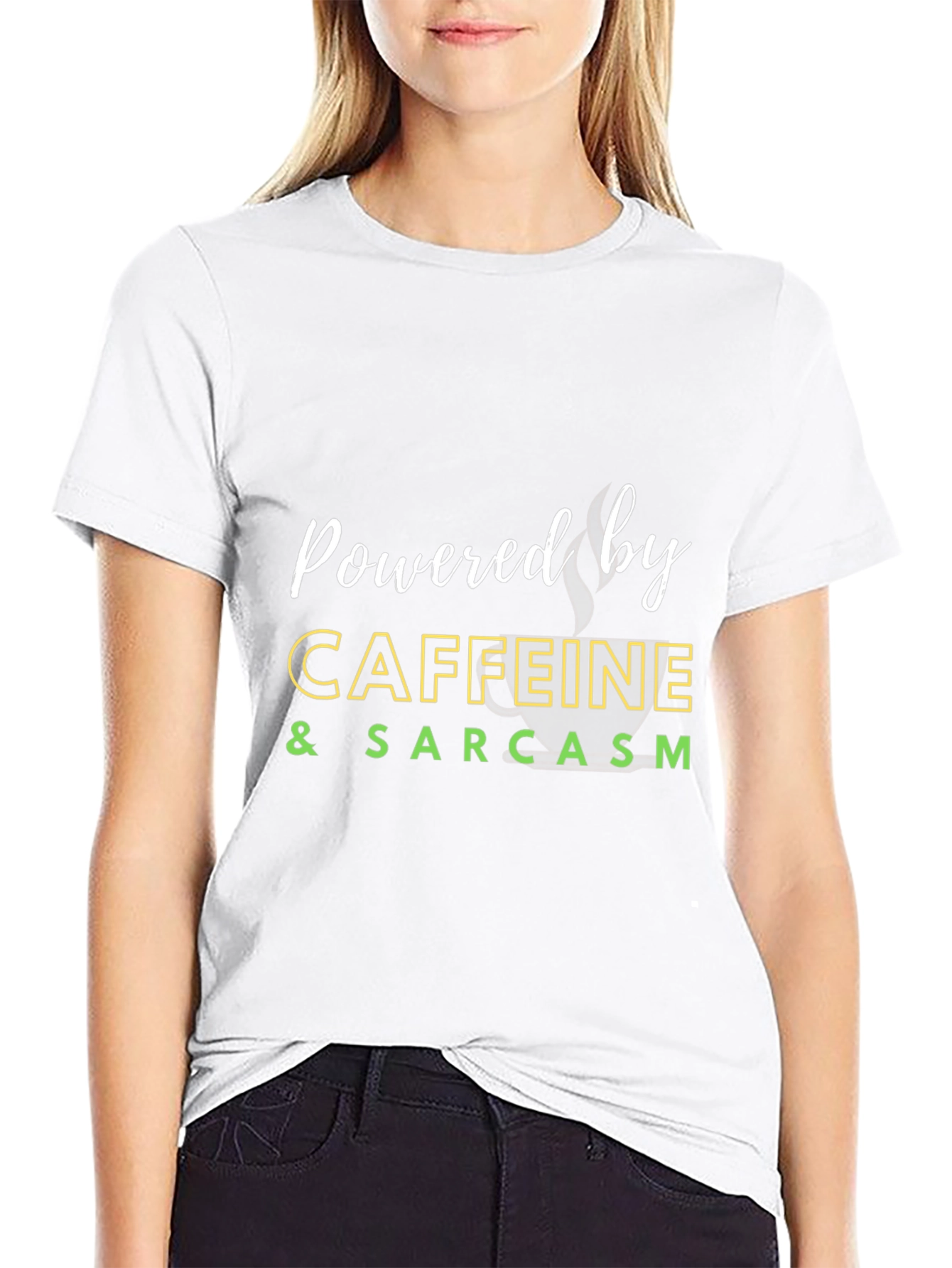 Caffeine & Sarcasm Black T-Shirt