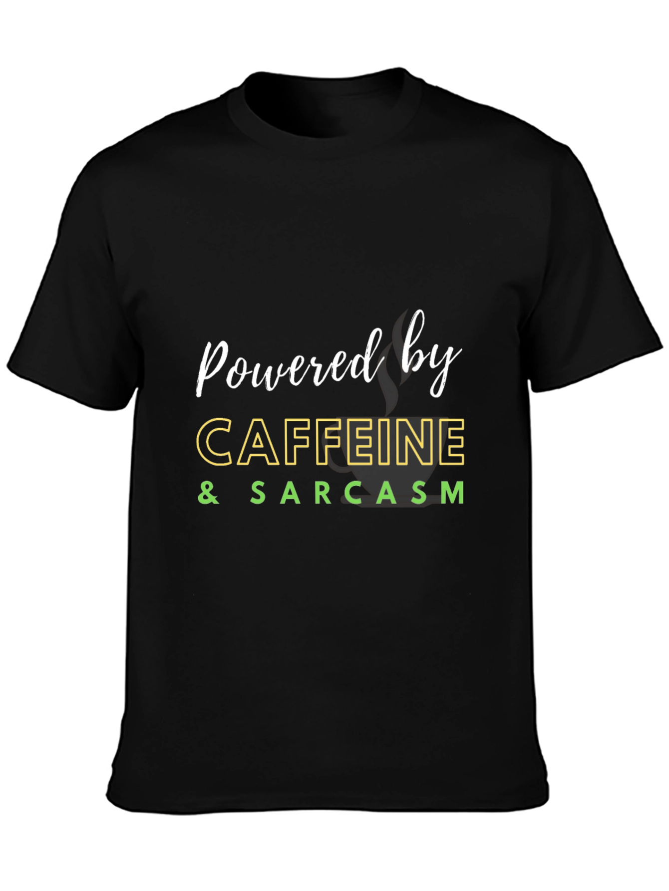 Caffeine & Sarcasm Black T-Shirt