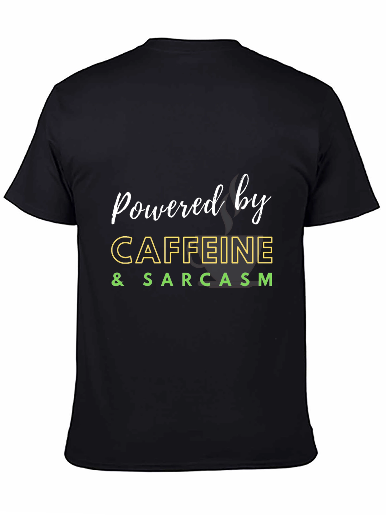 Caffeine & Sarcasm Black T-Shirt