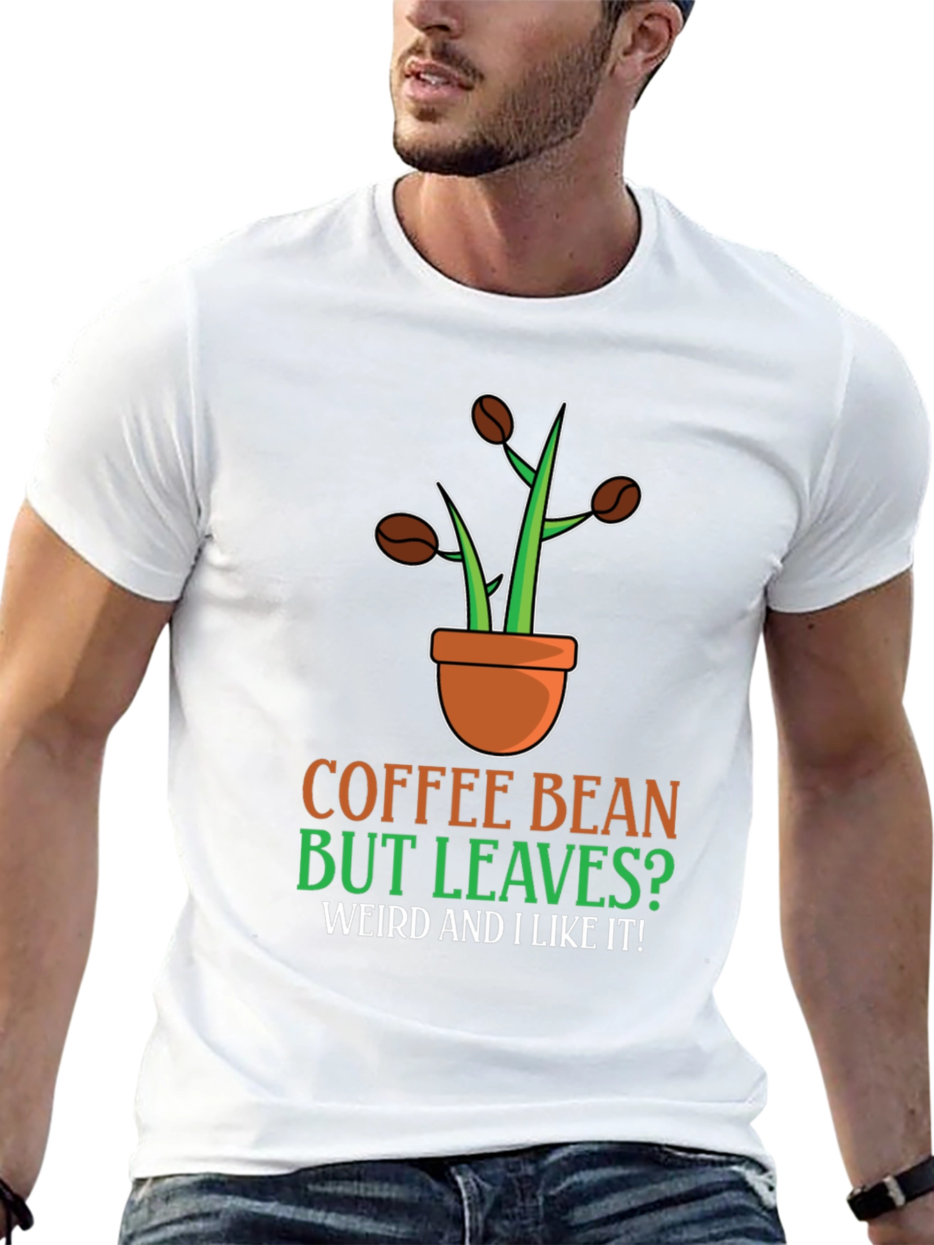 Coffee Bean But Leaves Graphic T-Shirt