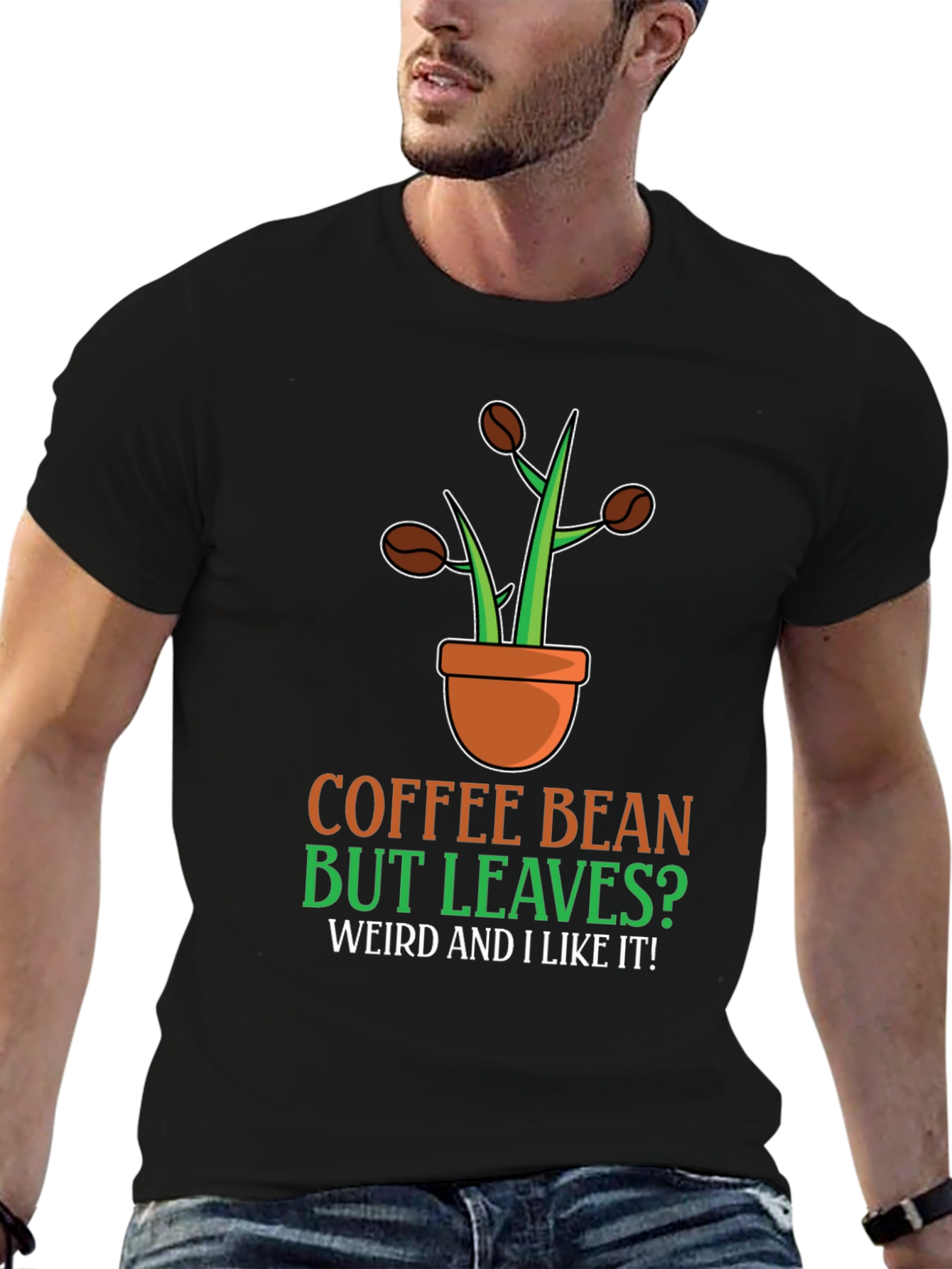 Coffee Bean But Leaves Graphic T-Shirt