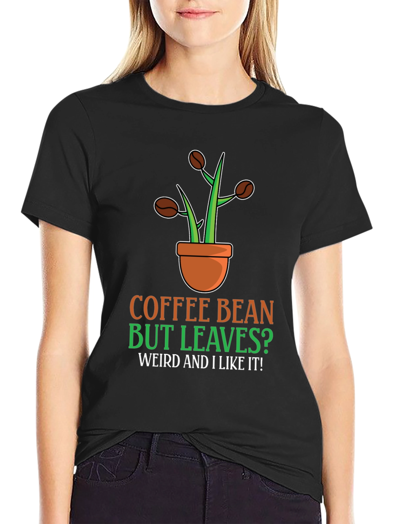 Coffee Bean But Leaves Graphic T-Shirt