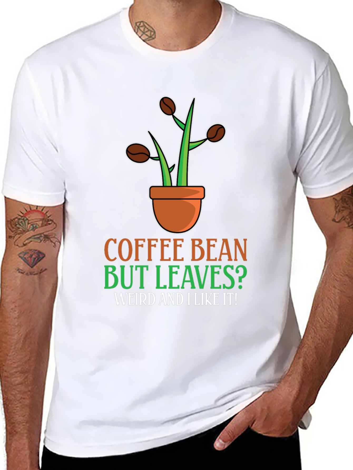 Coffee Bean But Leaves Graphic T-Shirt