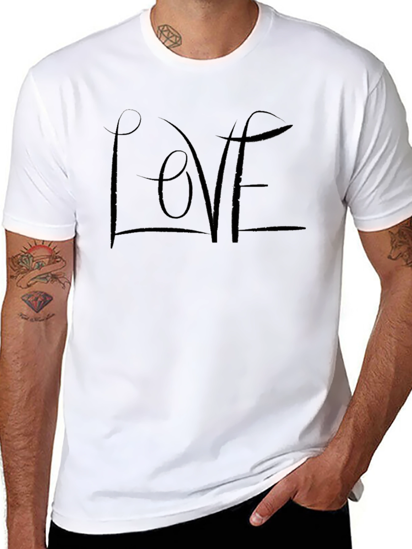 Love Graphic Black T-Shirt - Stylish & Comfortable