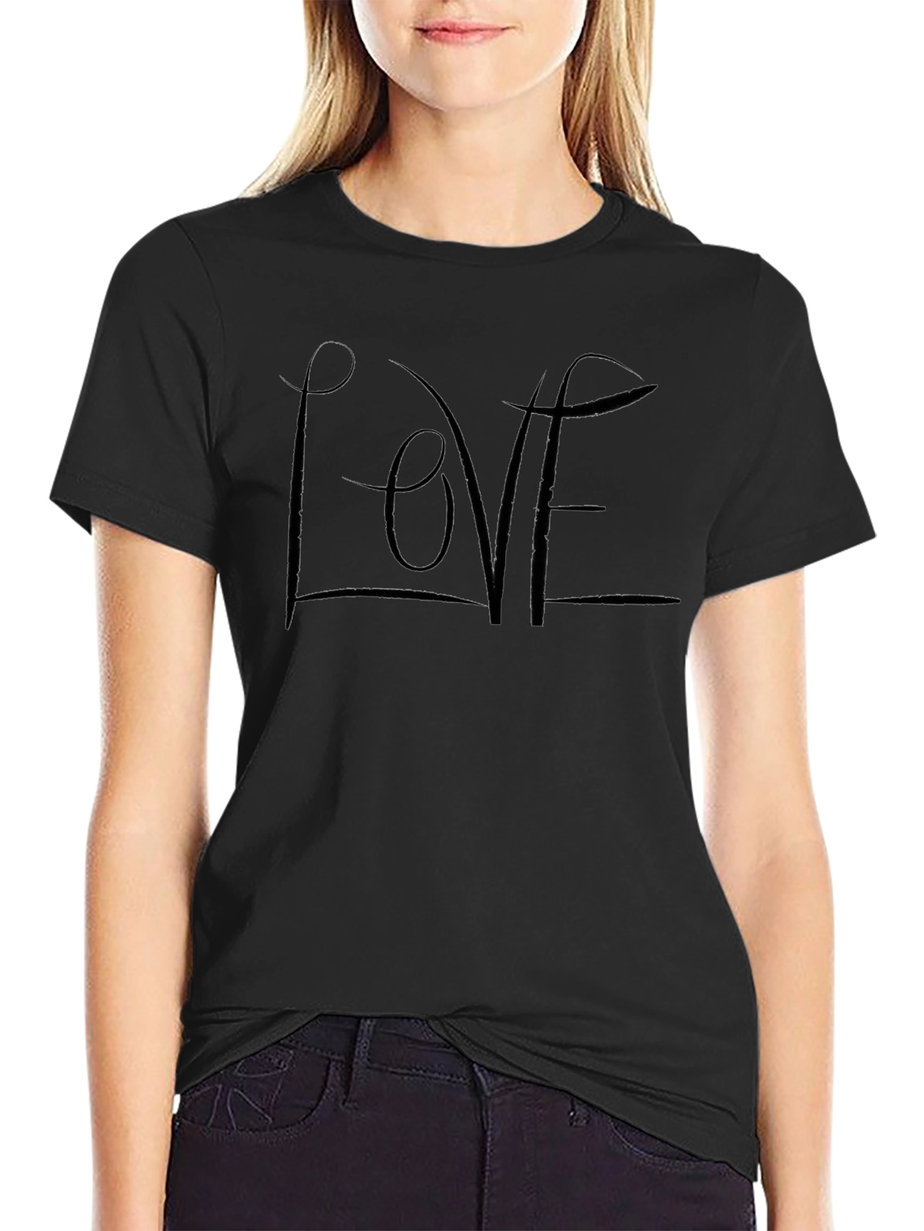 Love Graphic Black T-Shirt - Stylish & Comfortable