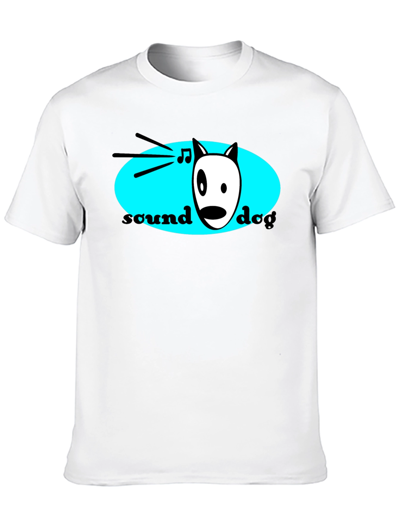 Sound Dog Black Graphic T-Shirt