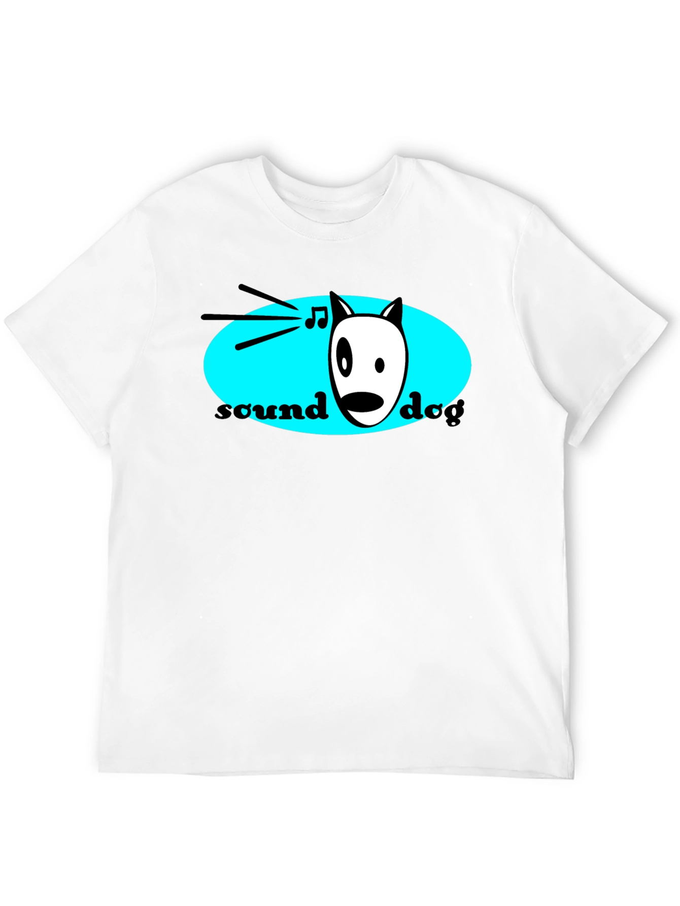 Sound Dog Black Graphic T-Shirt