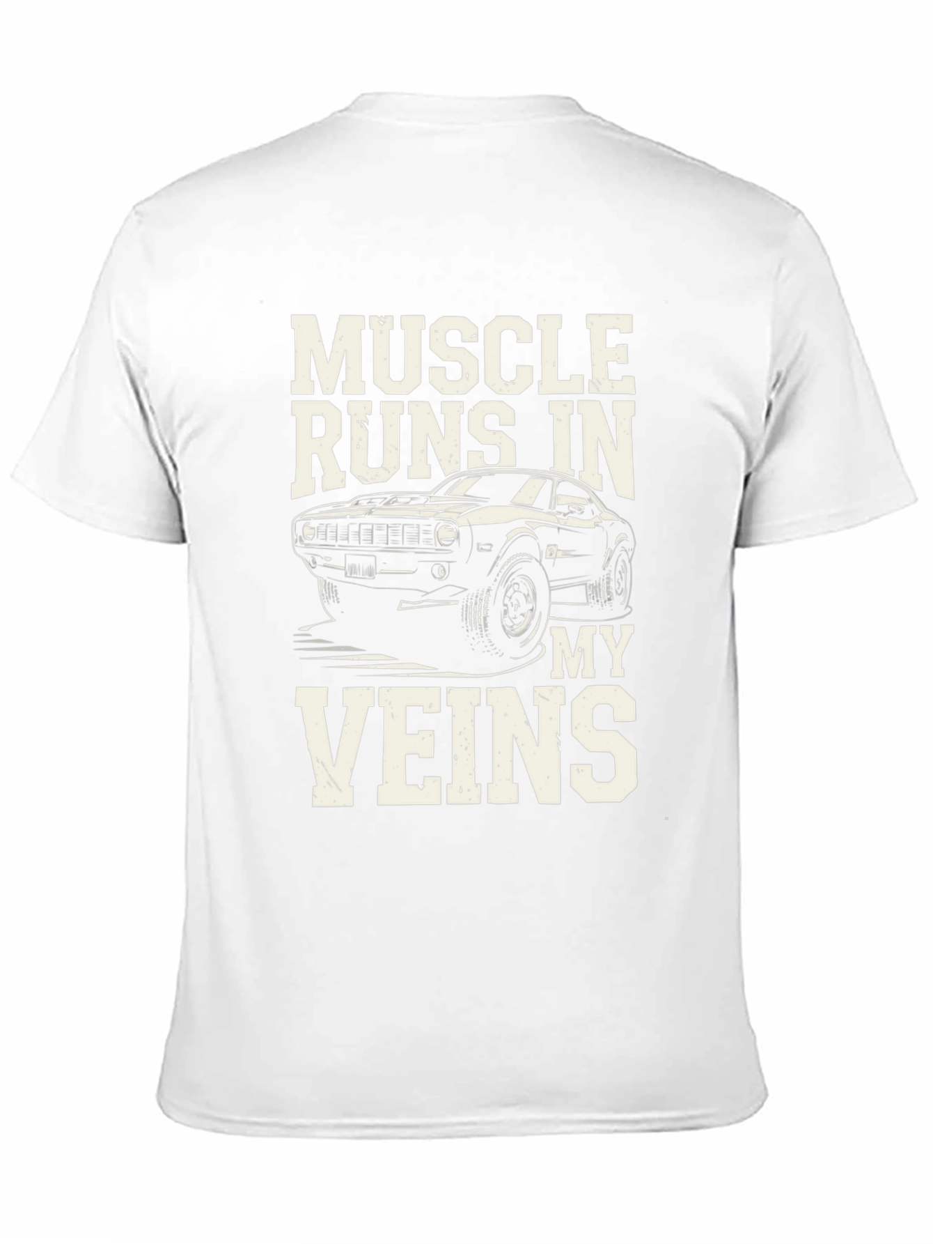 Muscle Runs In My Veins Black Graphic T-Shirt