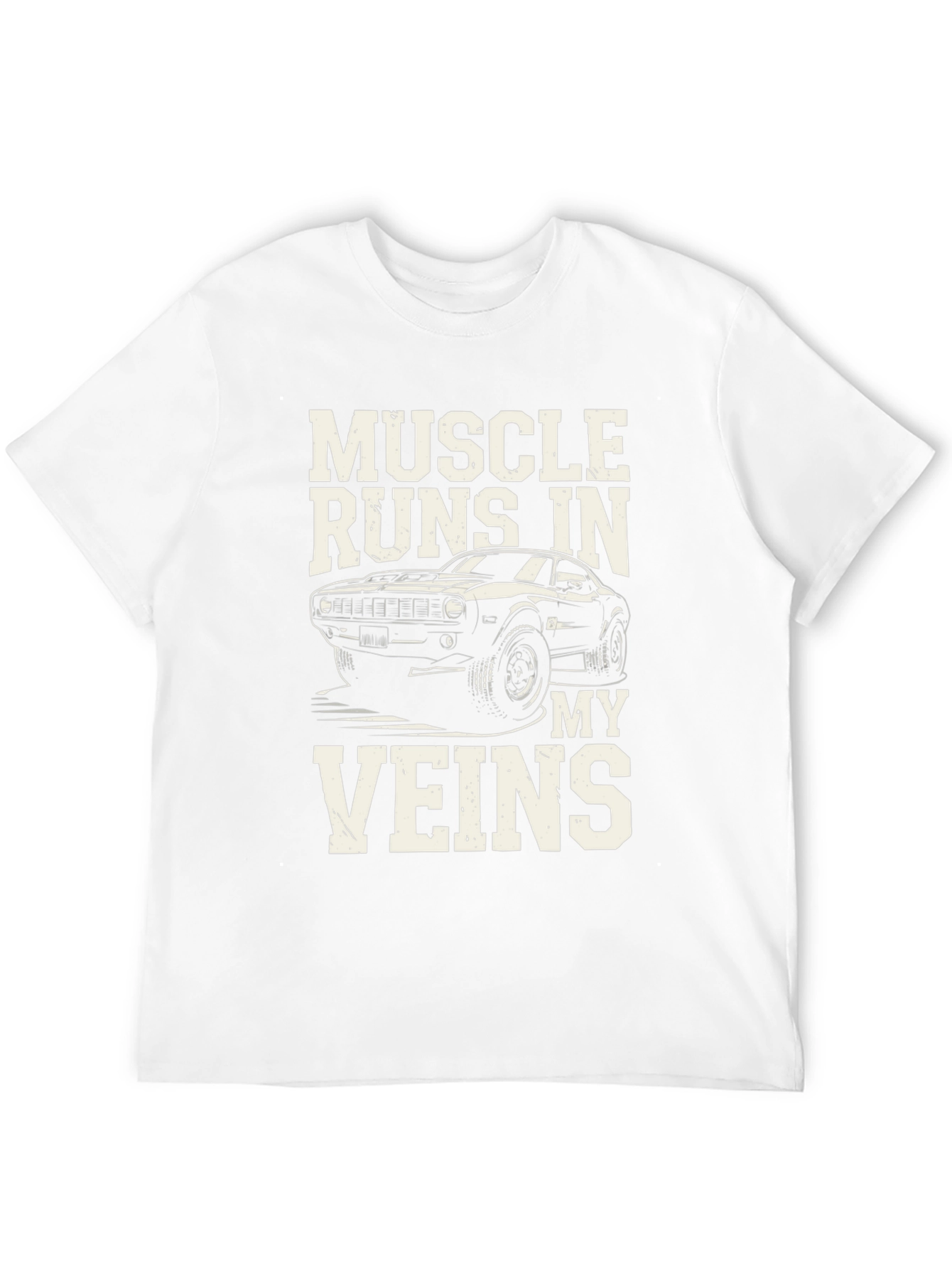 Muscle Runs In My Veins Black Graphic T-Shirt
