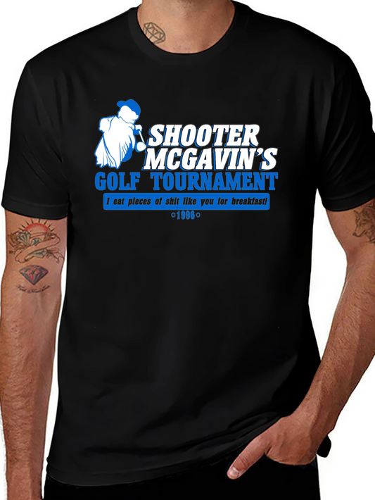 Shooter McGavins Golf Tournament Black T-Shirt