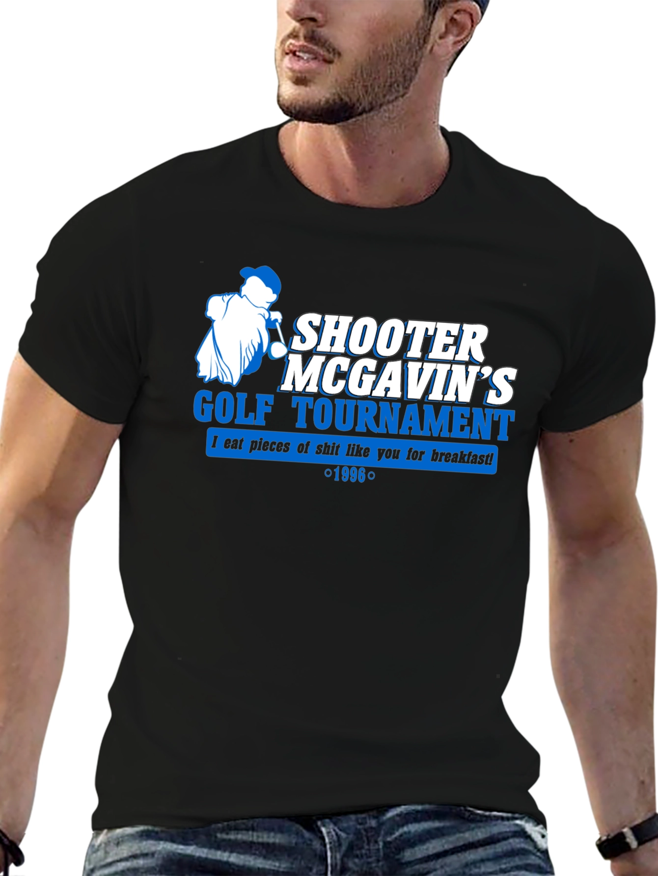 Shooter McGavins Golf Tournament Black T-Shirt