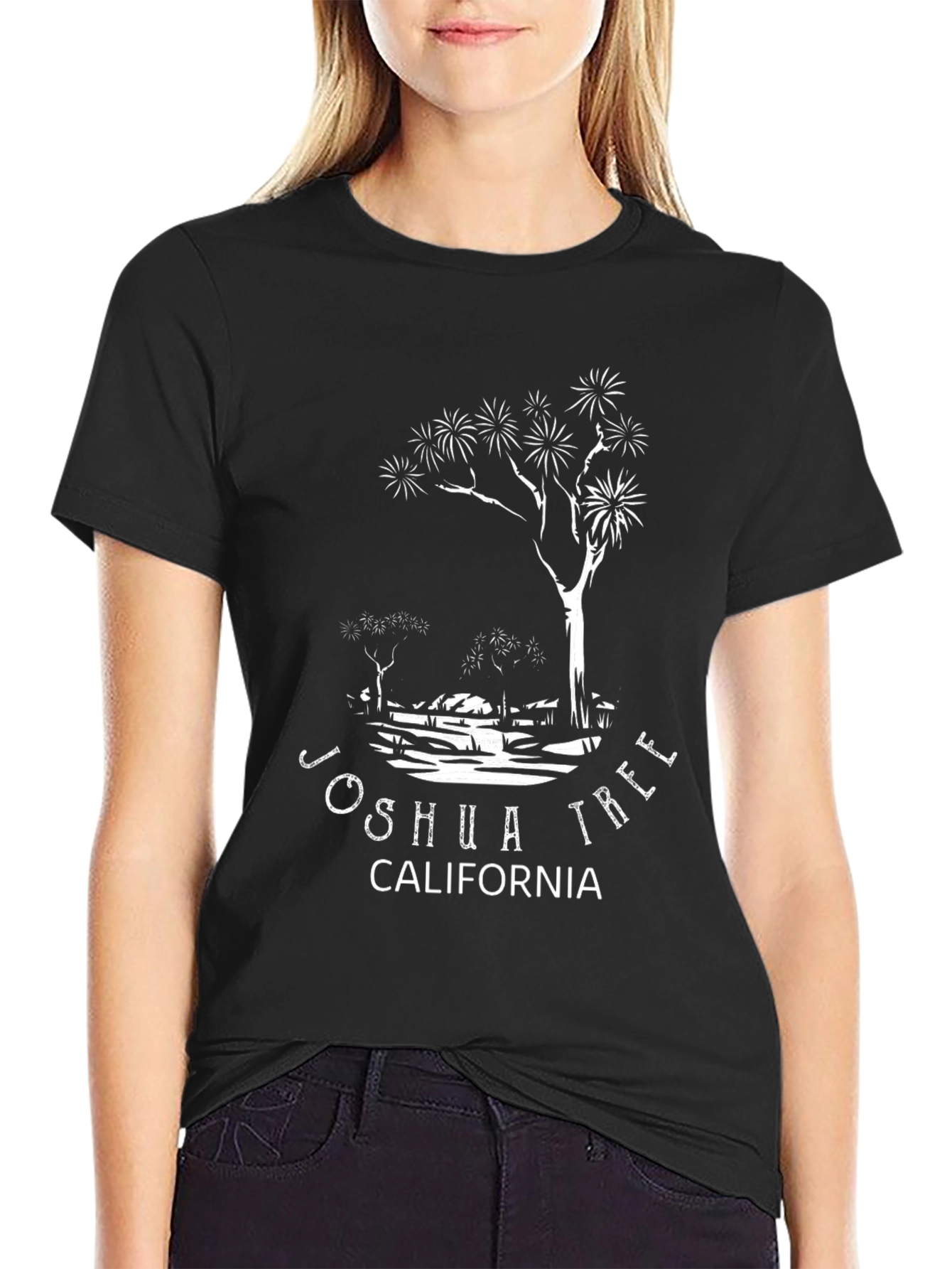 Joshua Tree California Black T-Shirt