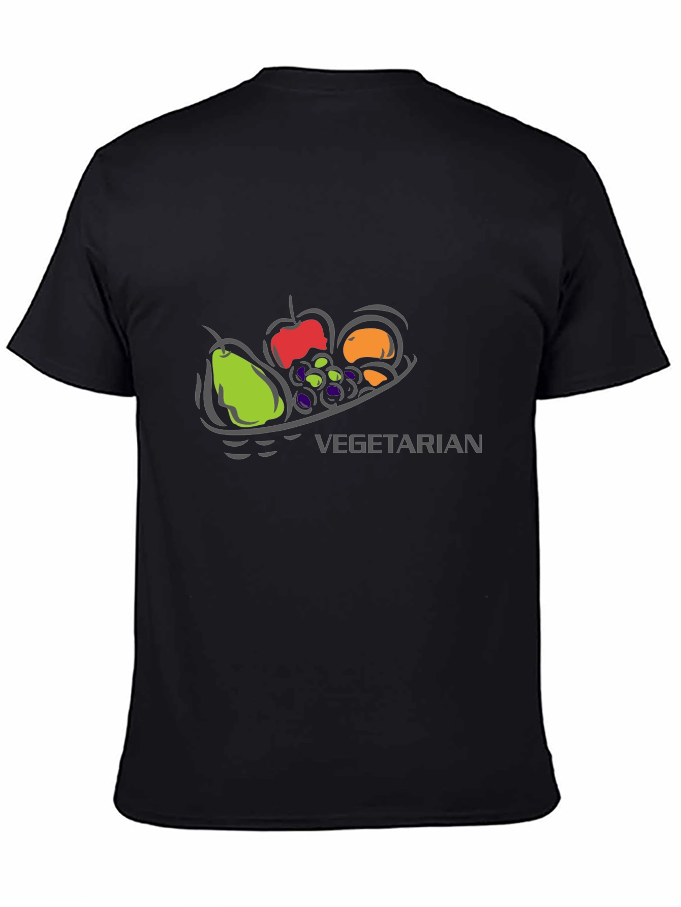 Vegetarian Fruit T-Shirt - Black