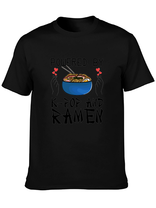 Powered by K-Pop and Ramen Graphic Tee