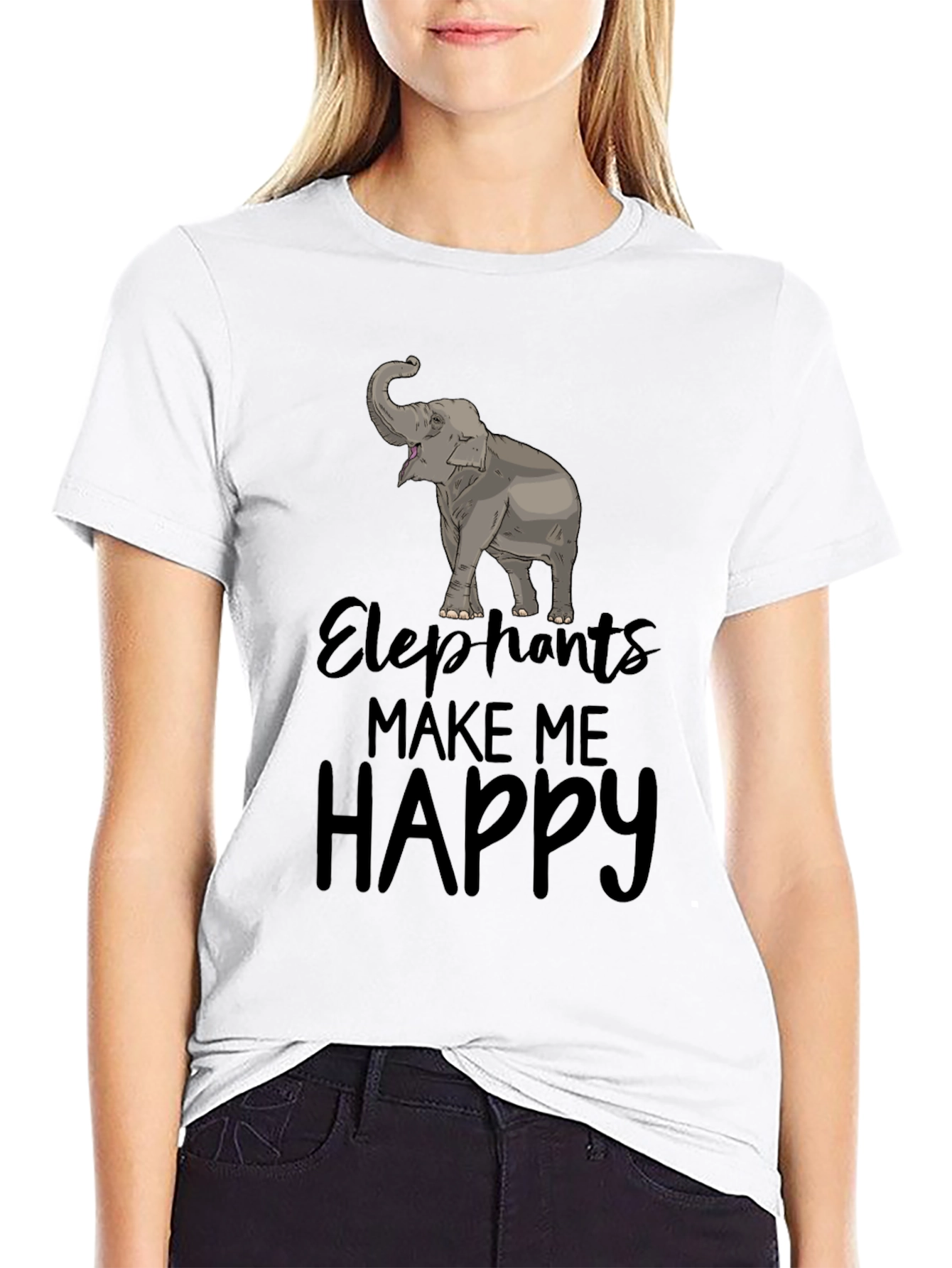Elephants Make Me Happy T-Shirt