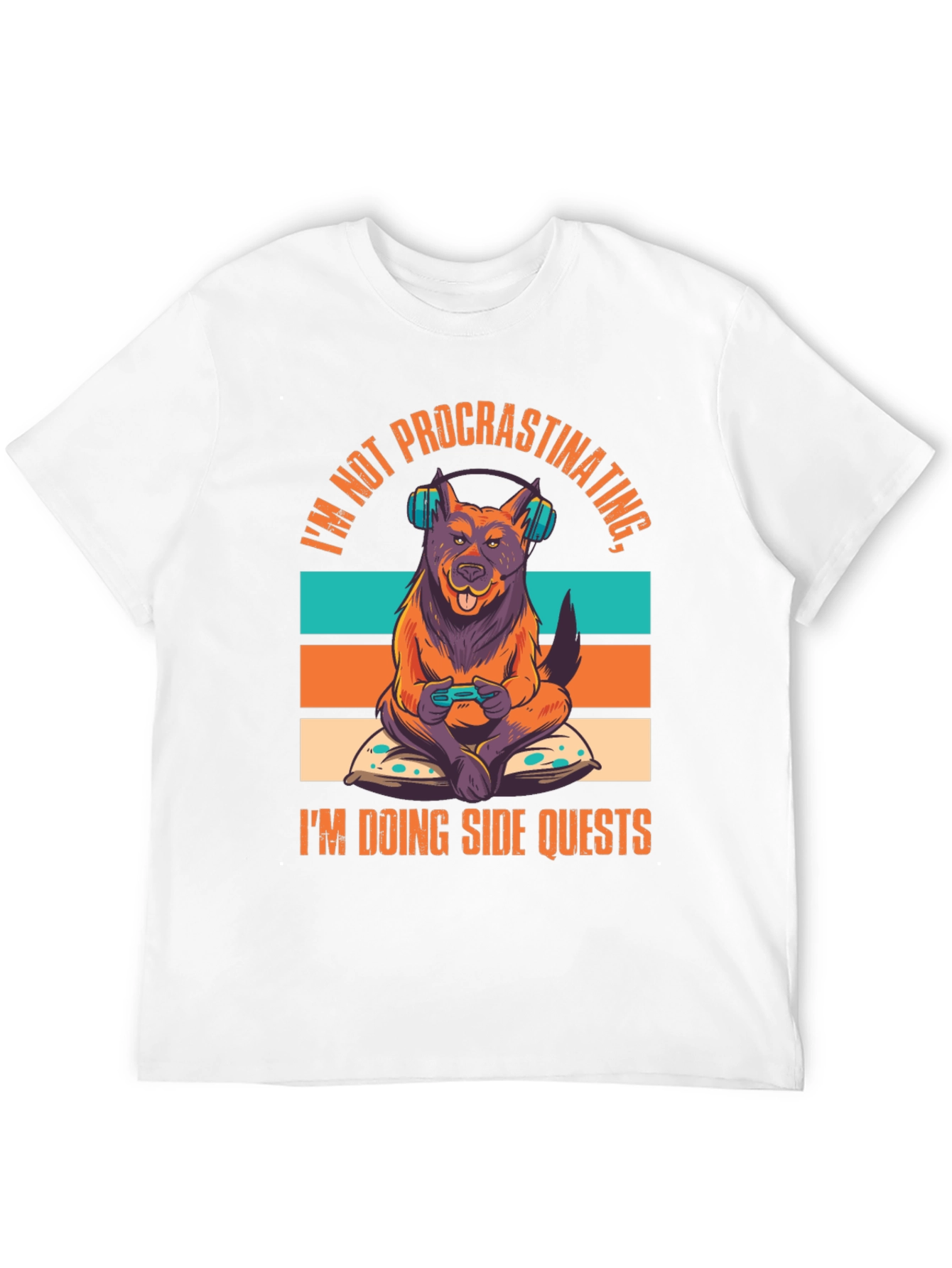 Dog Gamer T-Shirt - Not Procrastinating Side Quests