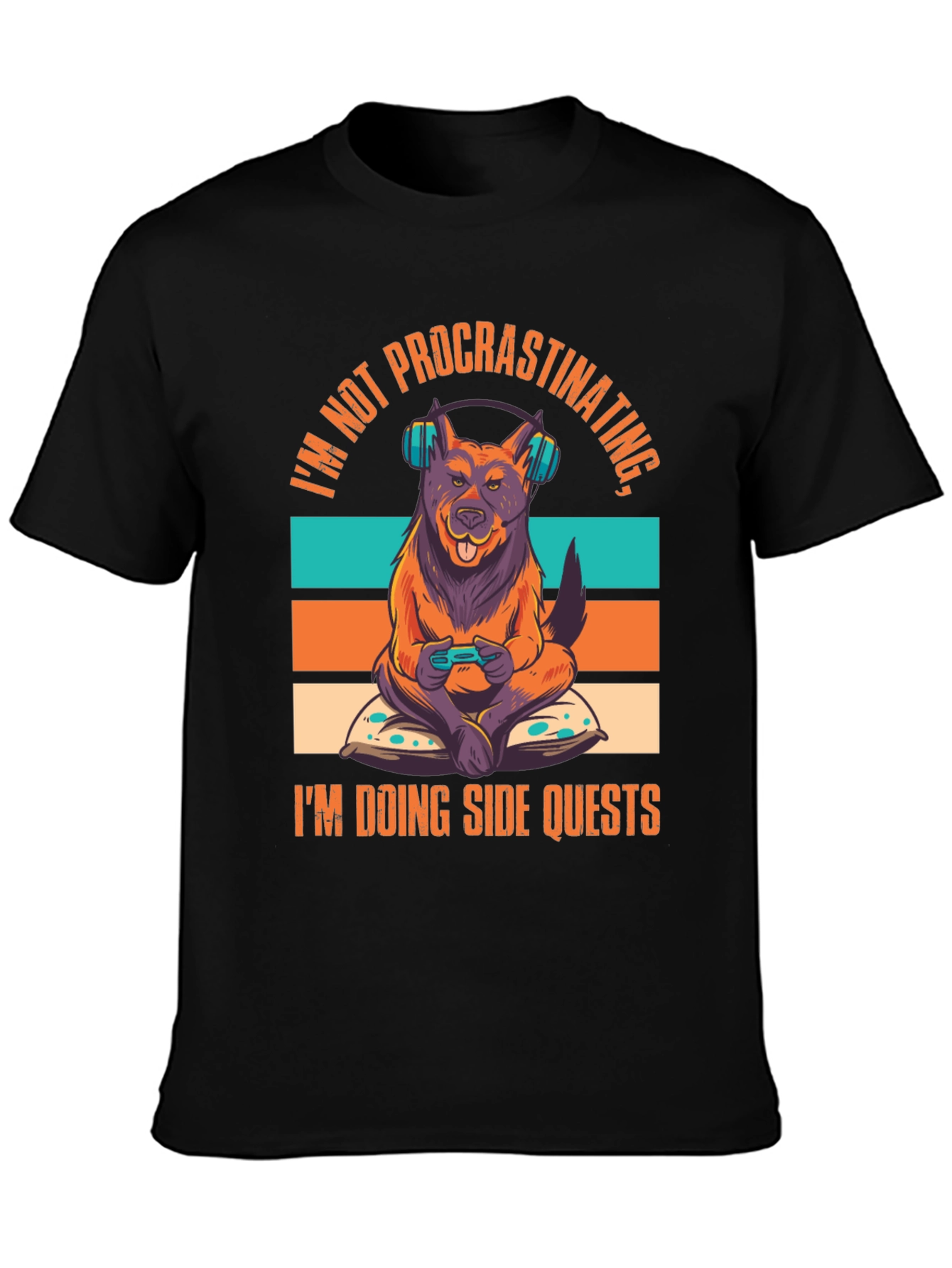 Dog Gamer T-Shirt - Not Procrastinating Side Quests