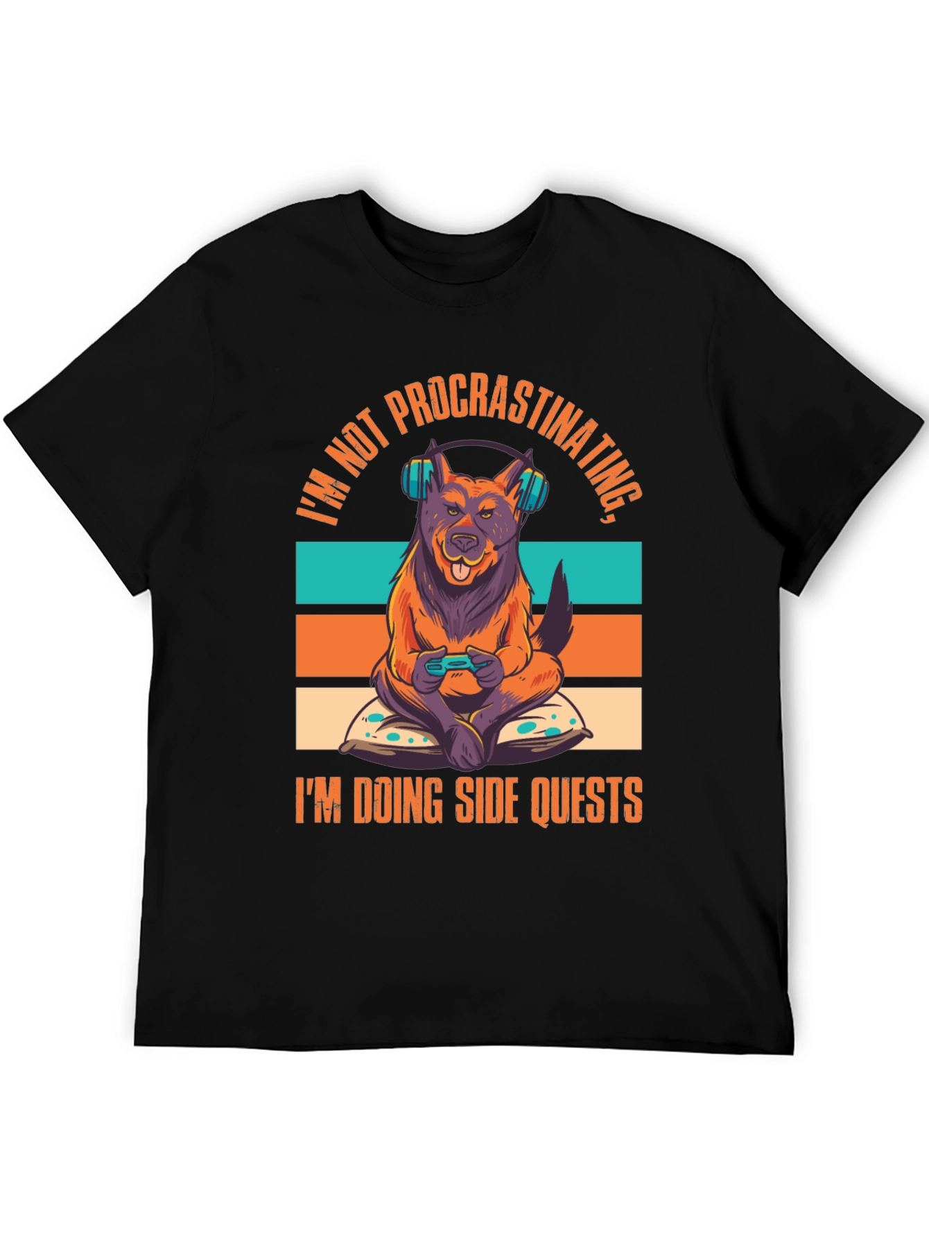 Dog Gamer T-Shirt - Not Procrastinating Side Quests