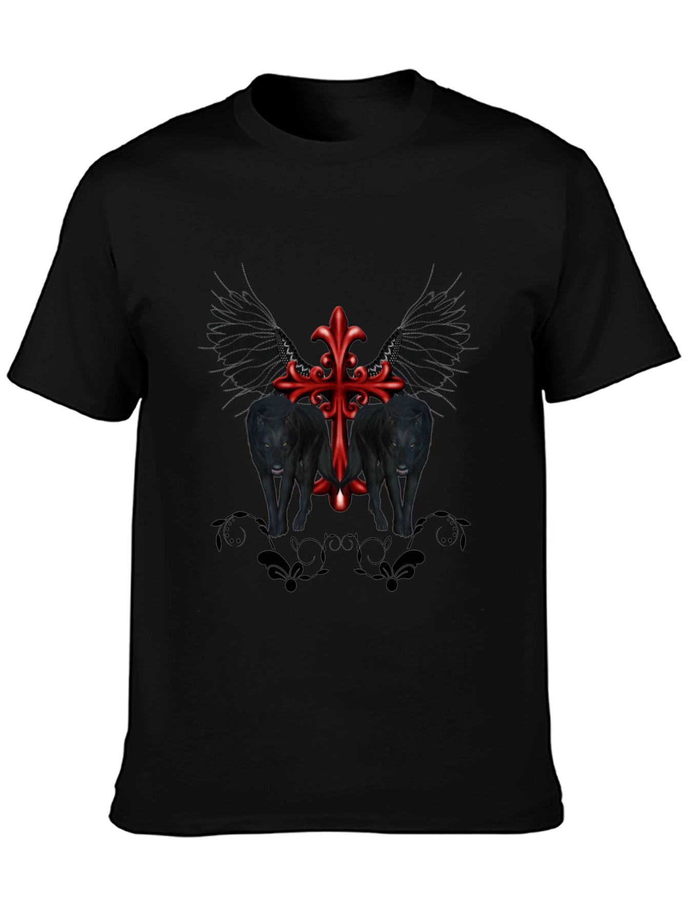Gothic Wolves Cross Tee