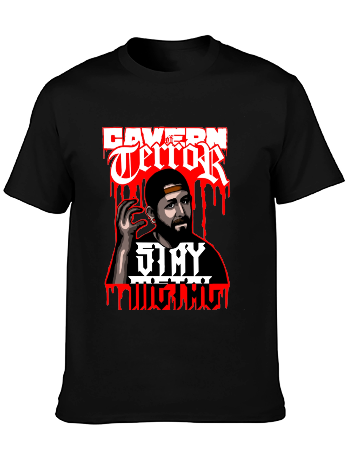 Cavern of Terror Stay Mighty Graphic T-Shirt