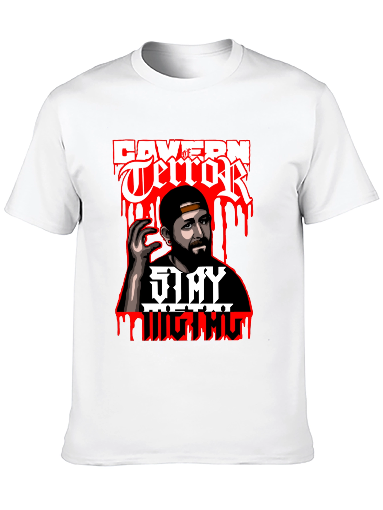 Cavern of Terror Stay Mighty Graphic T-Shirt