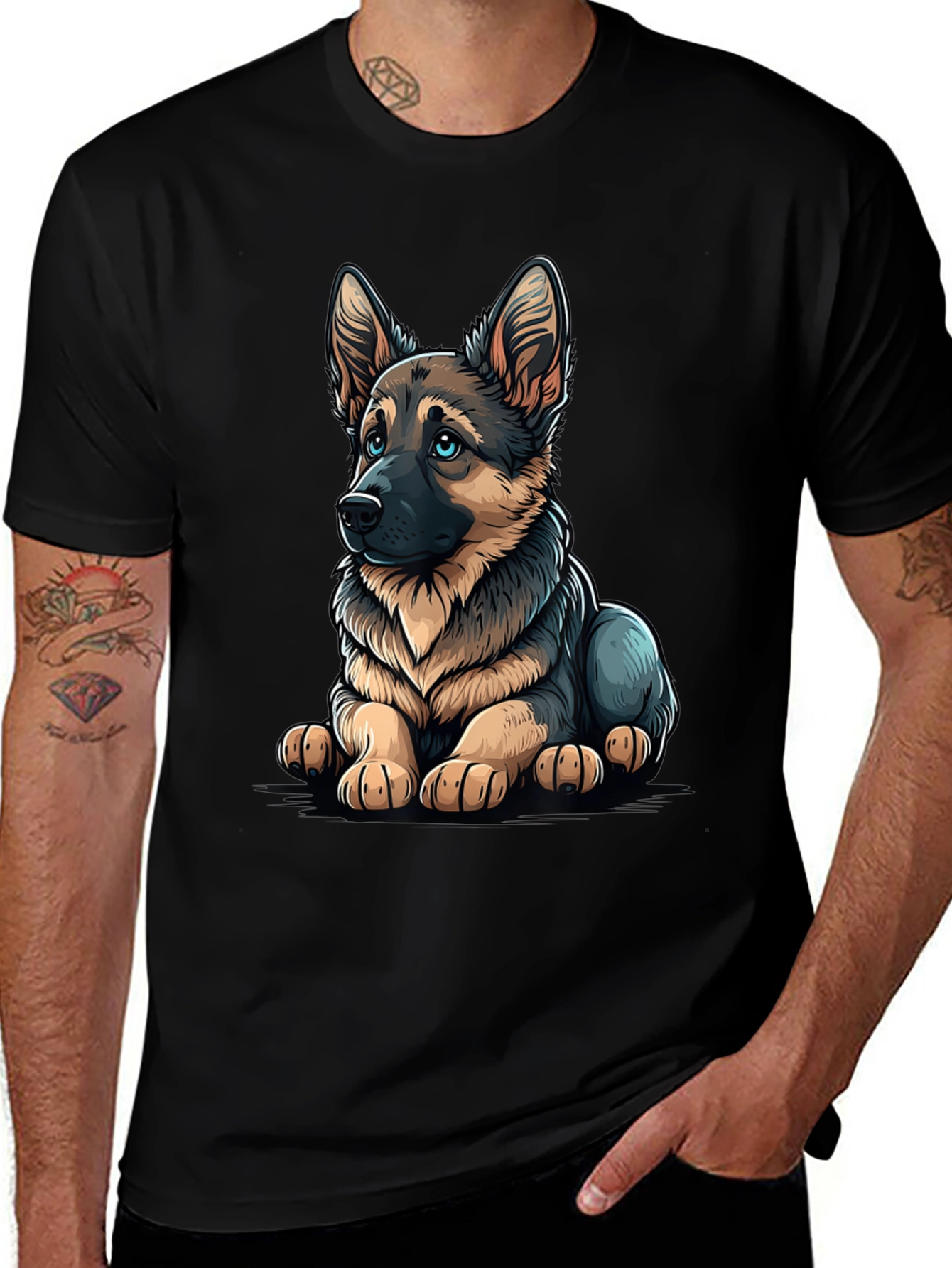 German Shepherd Puppy Graphic T-Shirt