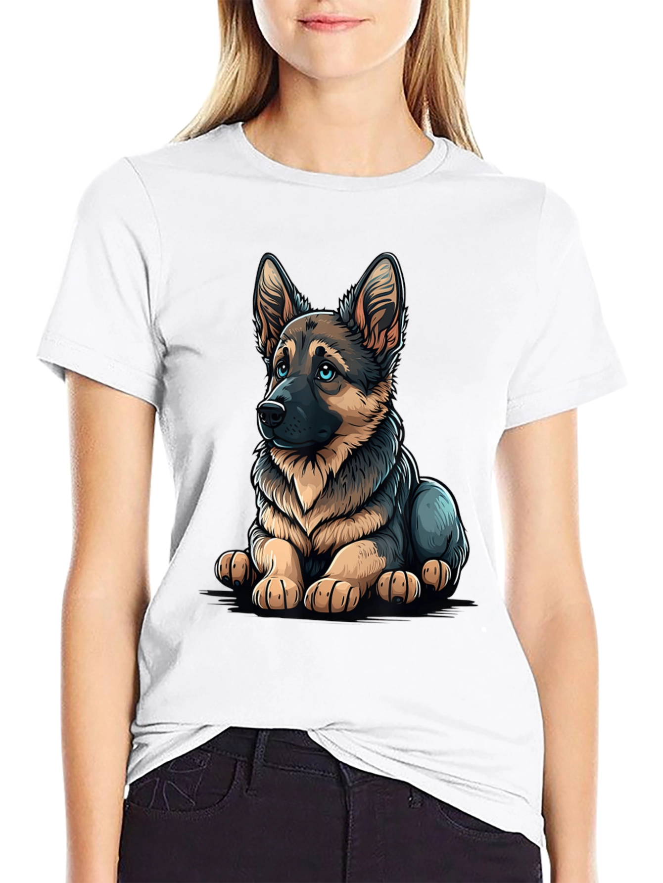 German Shepherd Puppy Graphic T-Shirt