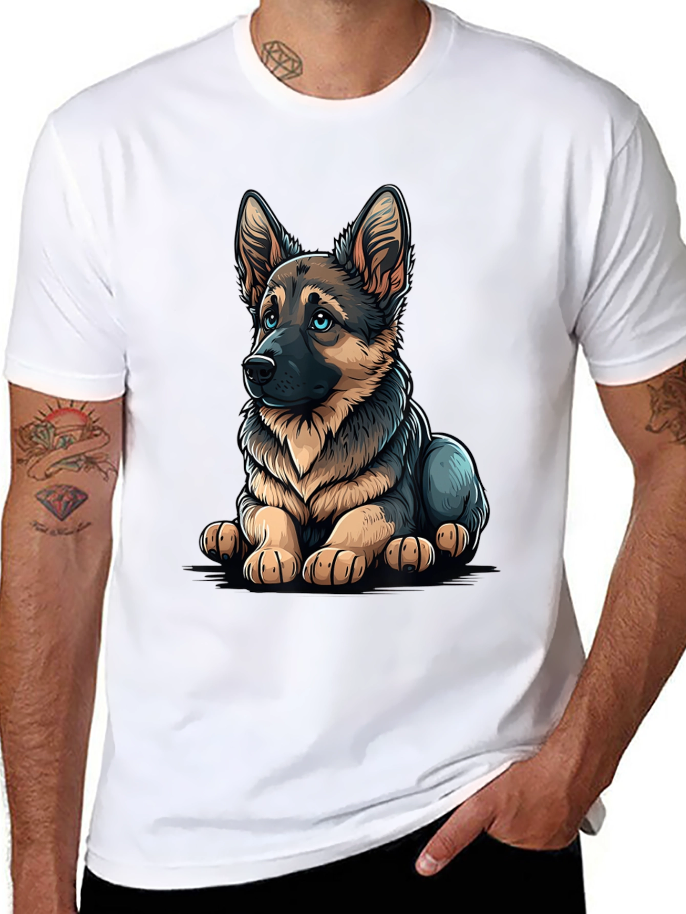 German Shepherd Puppy Graphic T-Shirt