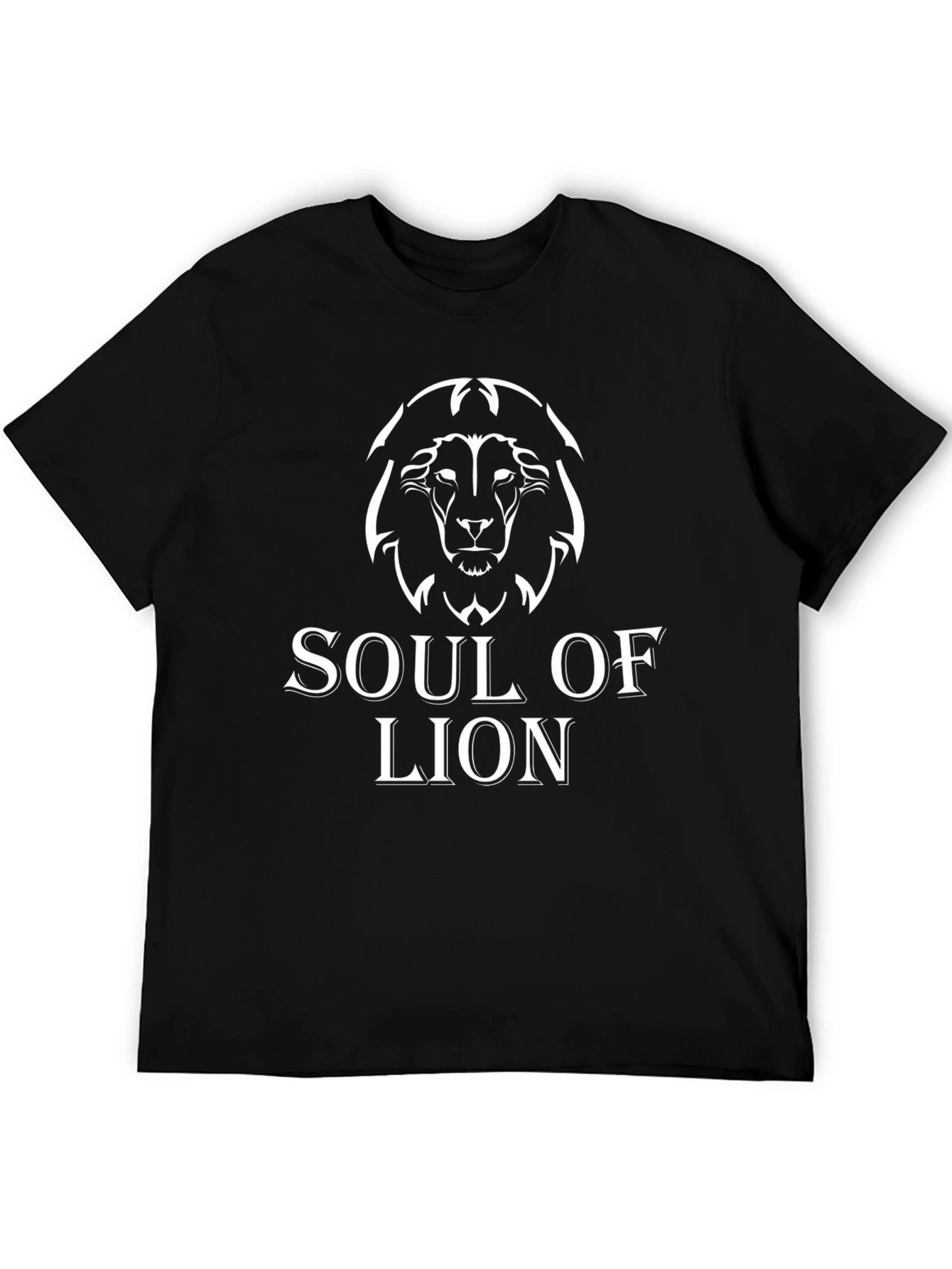 Soul of Lion Graphic Tee - Premium Black T-Shirt