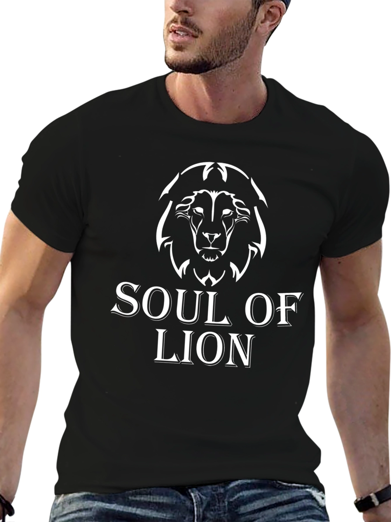 Soul of Lion Graphic Tee - Premium Black T-Shirt