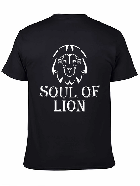 Soul of Lion Graphic Tee - Premium Black T-Shirt