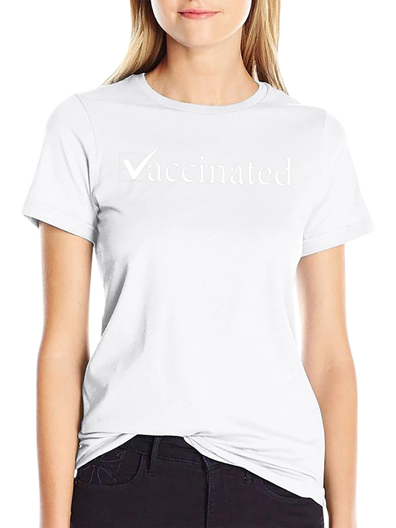 Vaccinated T-Shirt - Black Short Sleeve