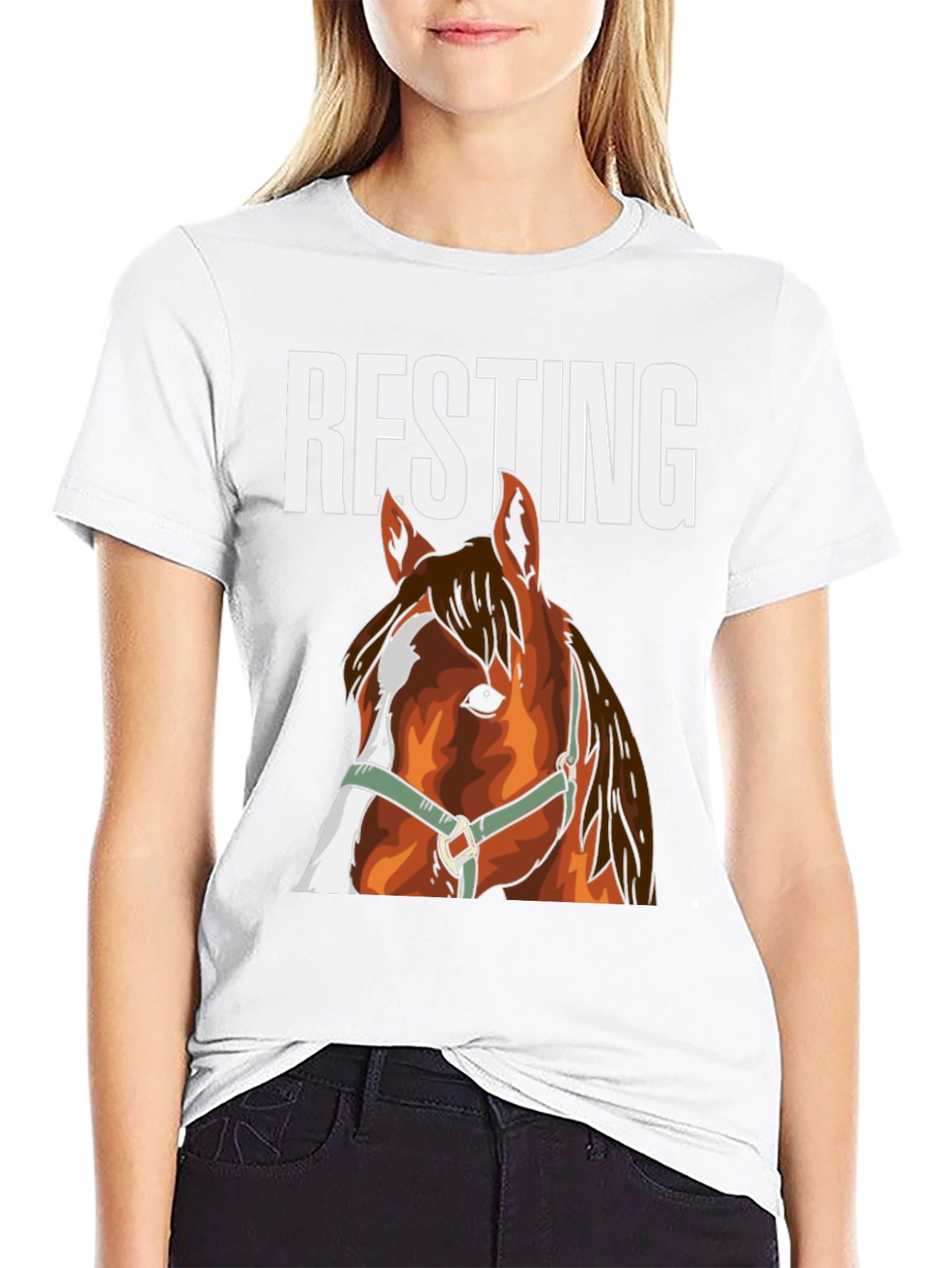 Resting Horse Face Graphic Tee
