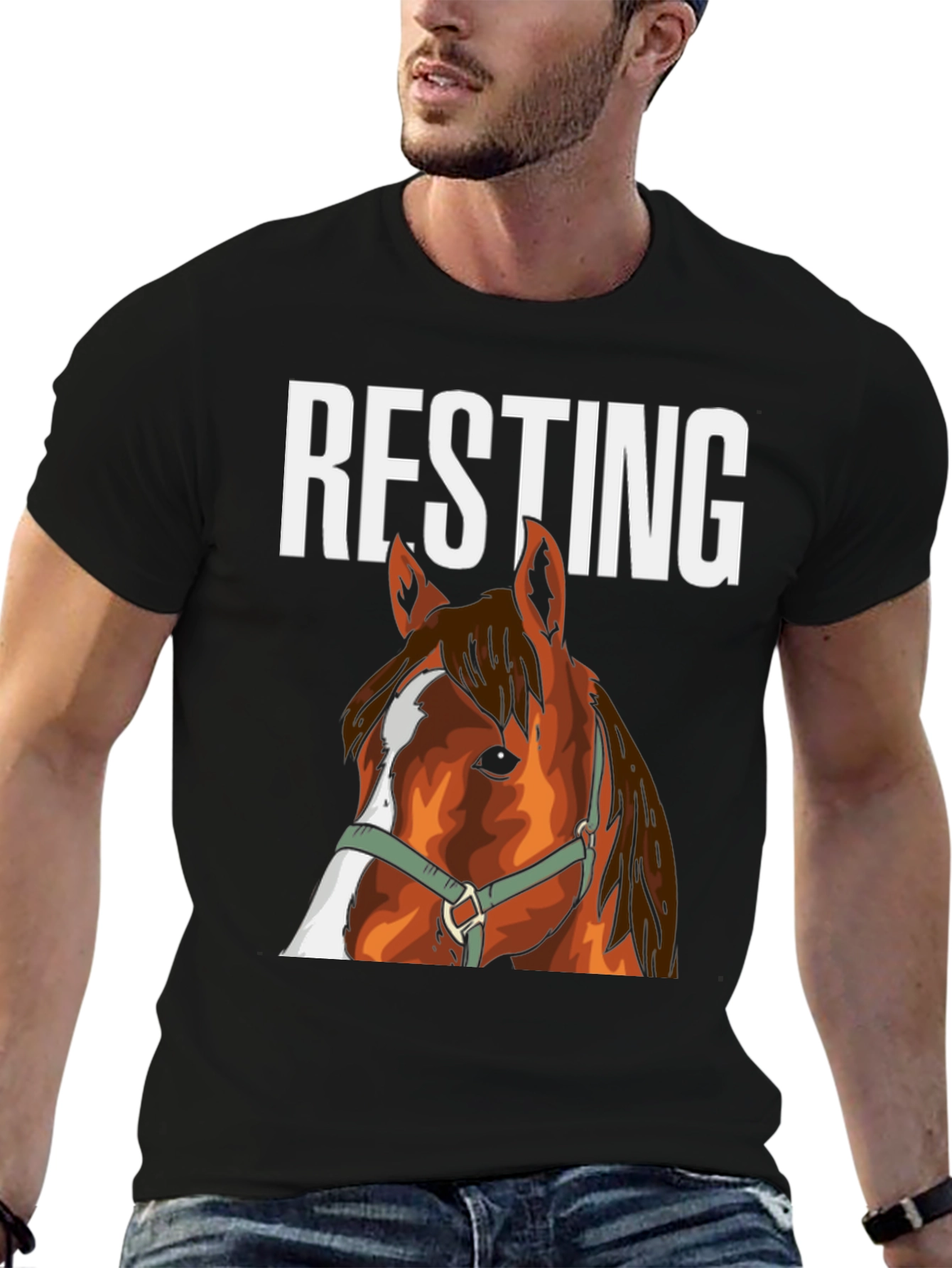 Resting Horse Face Graphic Tee