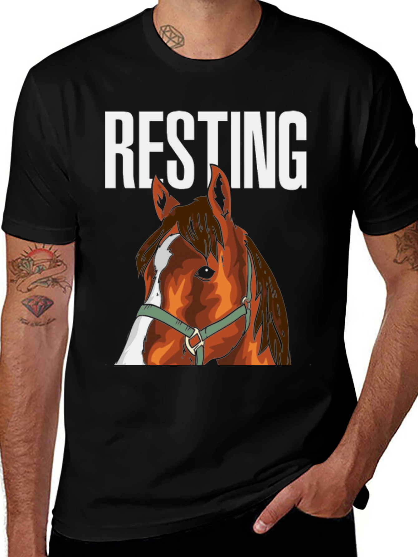 Resting Horse Face Graphic Tee