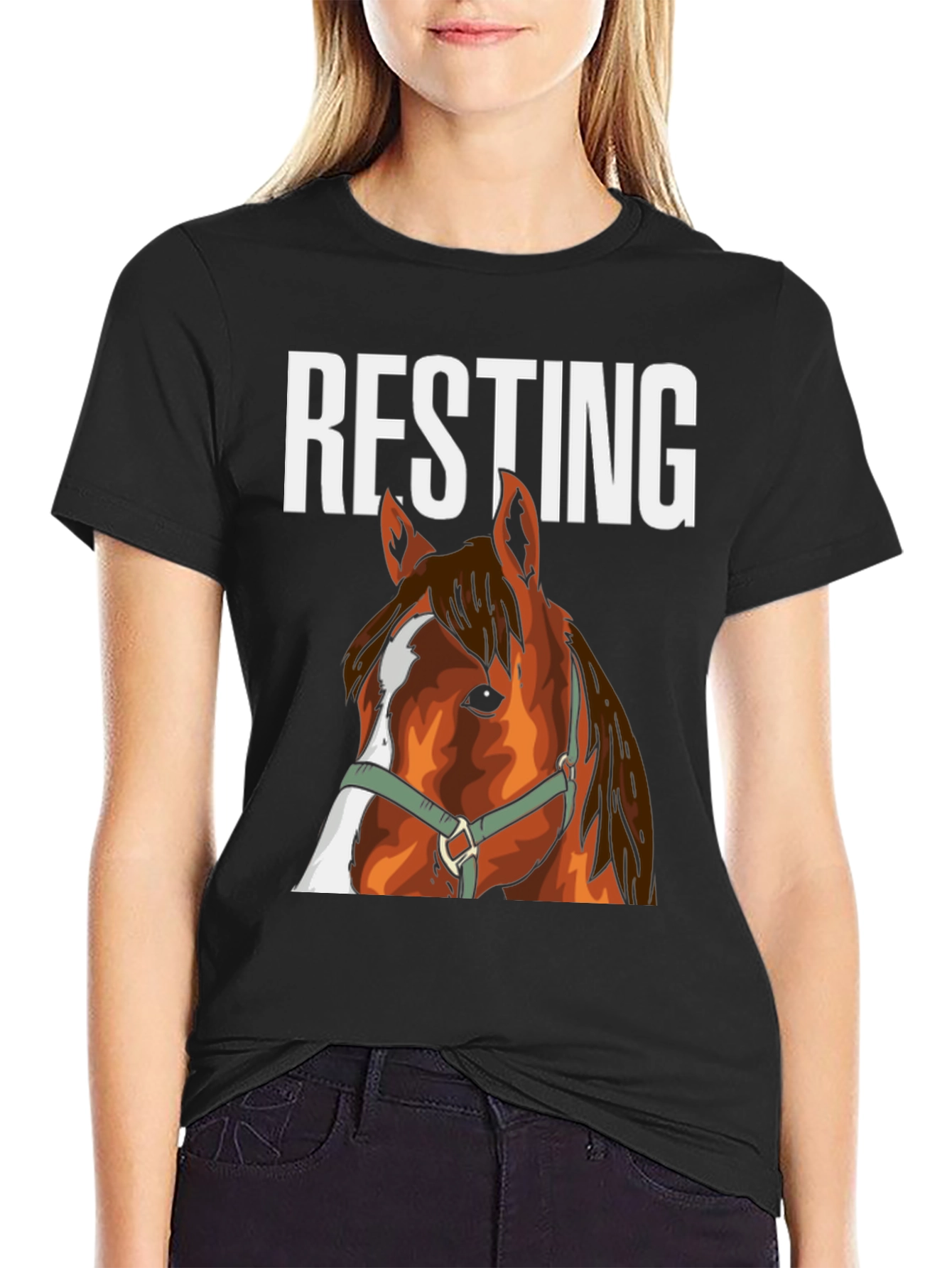 Resting Horse Face Graphic Tee