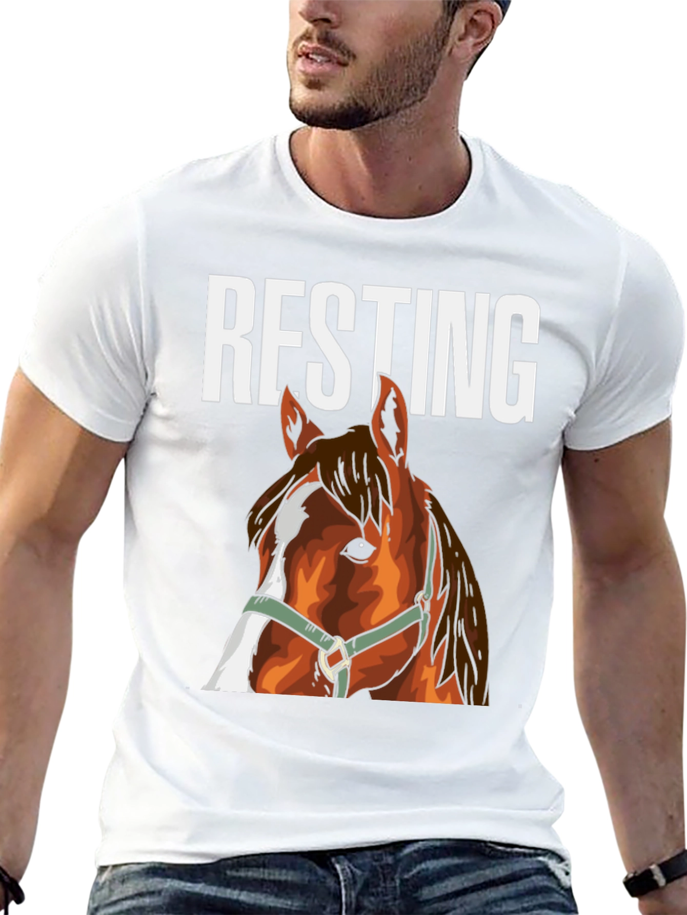 Resting Horse Face Graphic Tee