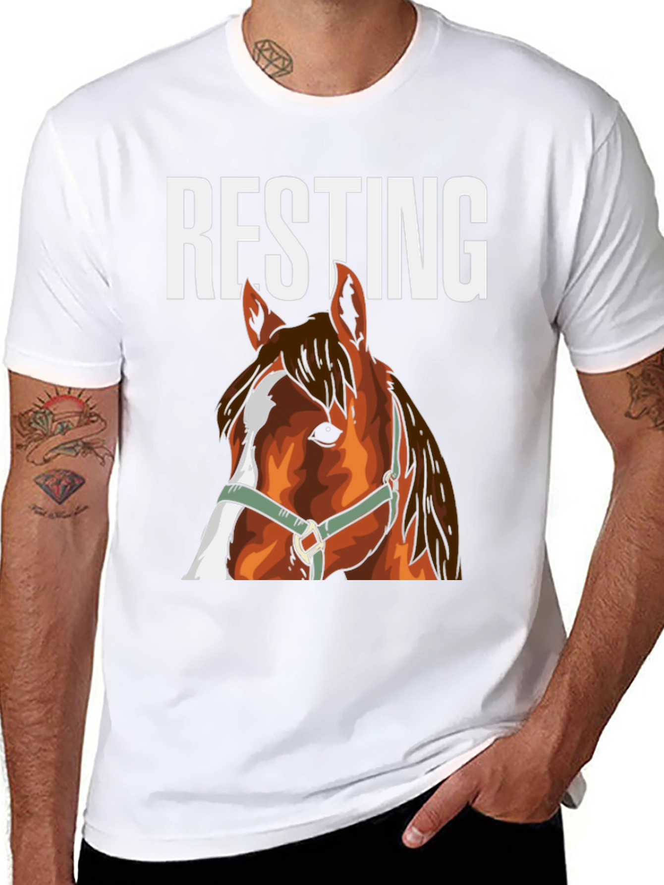 Resting Horse Face Graphic Tee
