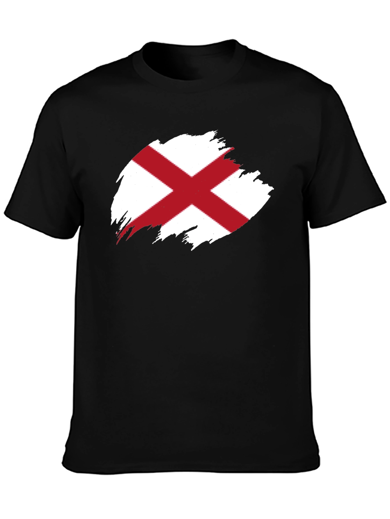 Alabama Flag Graphic T-Shirt - Black Cotton Tee
